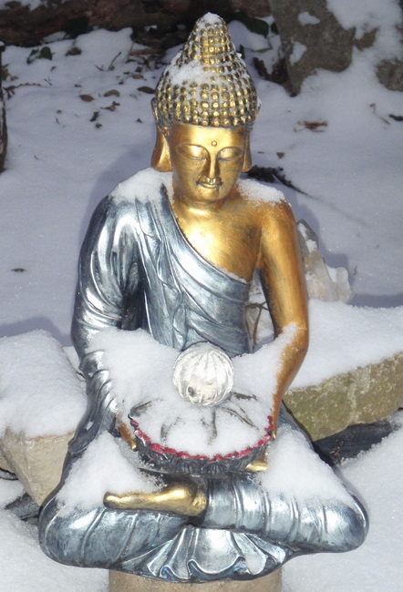 Budda in the snow